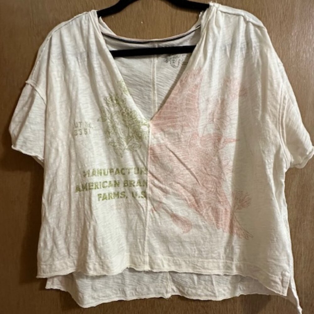 Pilcro Cropped Graphic Tee